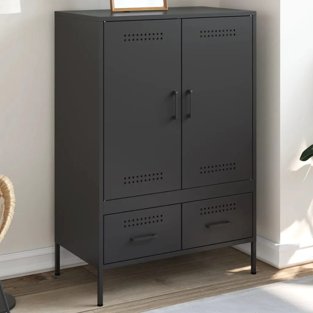 vidaXL Móvel alto 68x39x101,5 cm aço preto