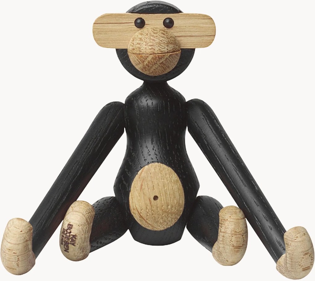 Objeto decorativo em madeira de carvalho Monkey Mini