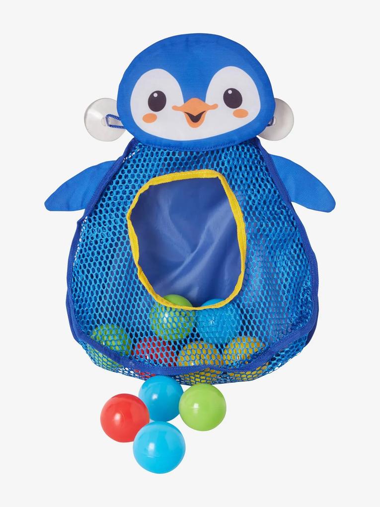 Pinguim com bolas azul