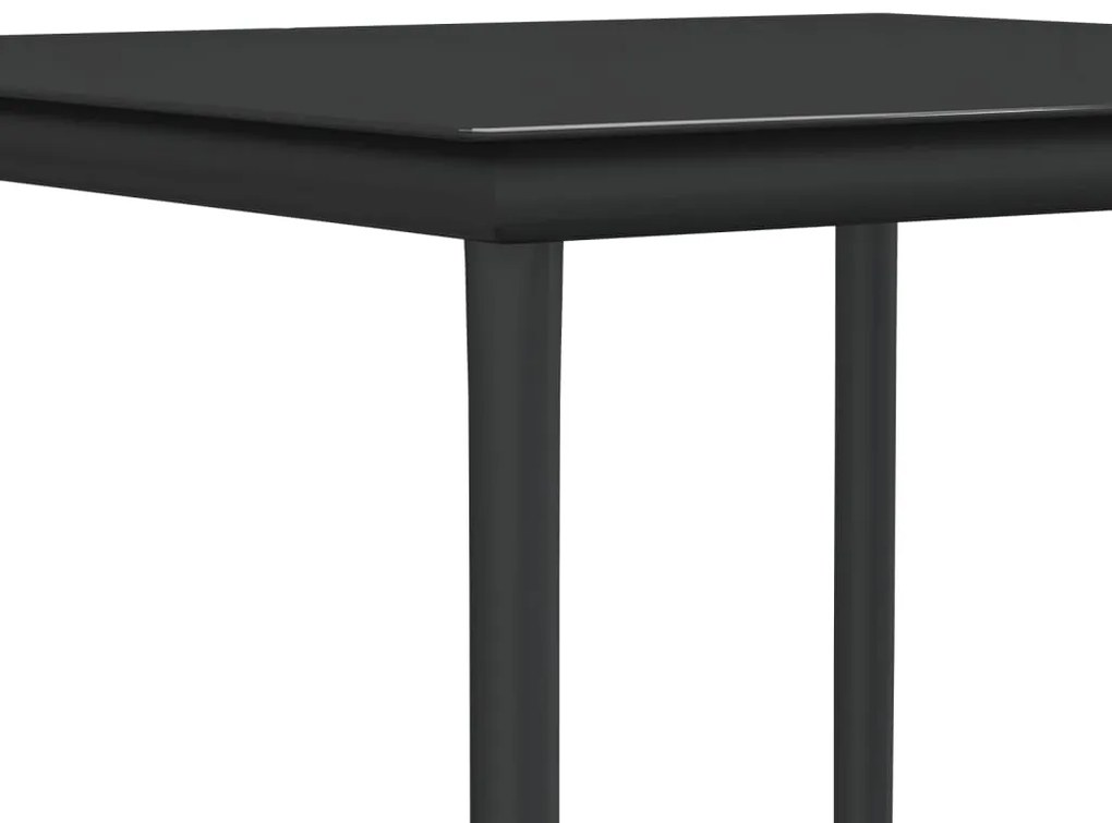5 pcs conjunto de jantar p/ jardim c/ almofadões vime PE e aço