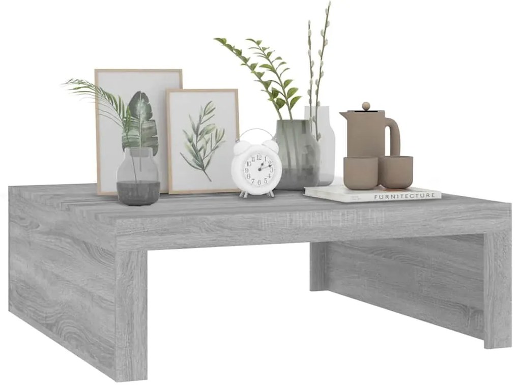 Mesa de centro 100x100x35 cm derivados de madeira cinza sonoma