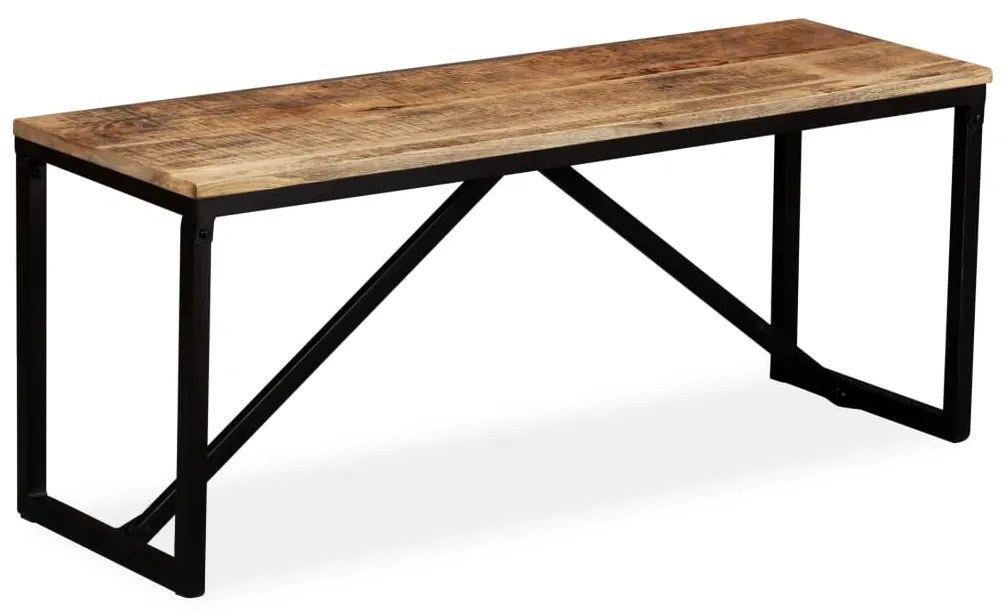 244902 vidaXL Banco em madeira de mangueira maciça 110x35x45 cm