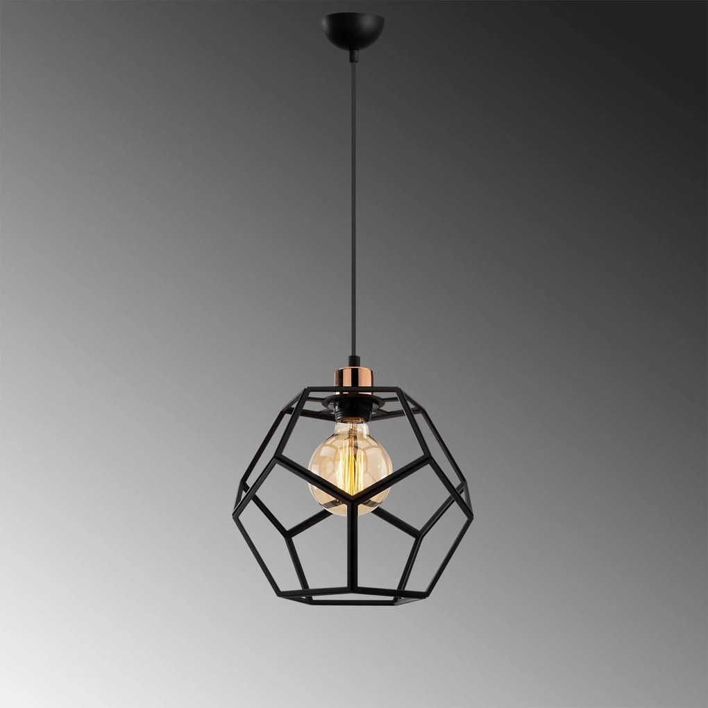 Candeeiro de Teto Degirmen – Preto Bronze – Diâmetro 26 cm x Altura 12
