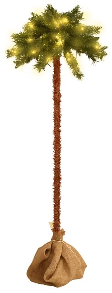 347635 vidaXL Palmeira artificial com LEDs 210 cm