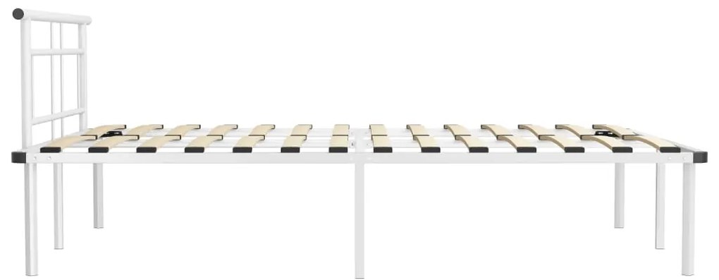 Estrutura de cama em metal 140x200 cm branco