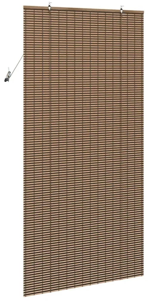 Persiana de Janela com cortinas Manual Castanho 110 x 220 cm Bambu