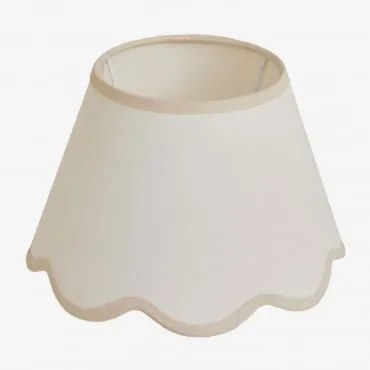 Berne Lampshade Ø25 Cm & Candeeiro De Mesa & Linho Branco - Linho Bege - Sklum