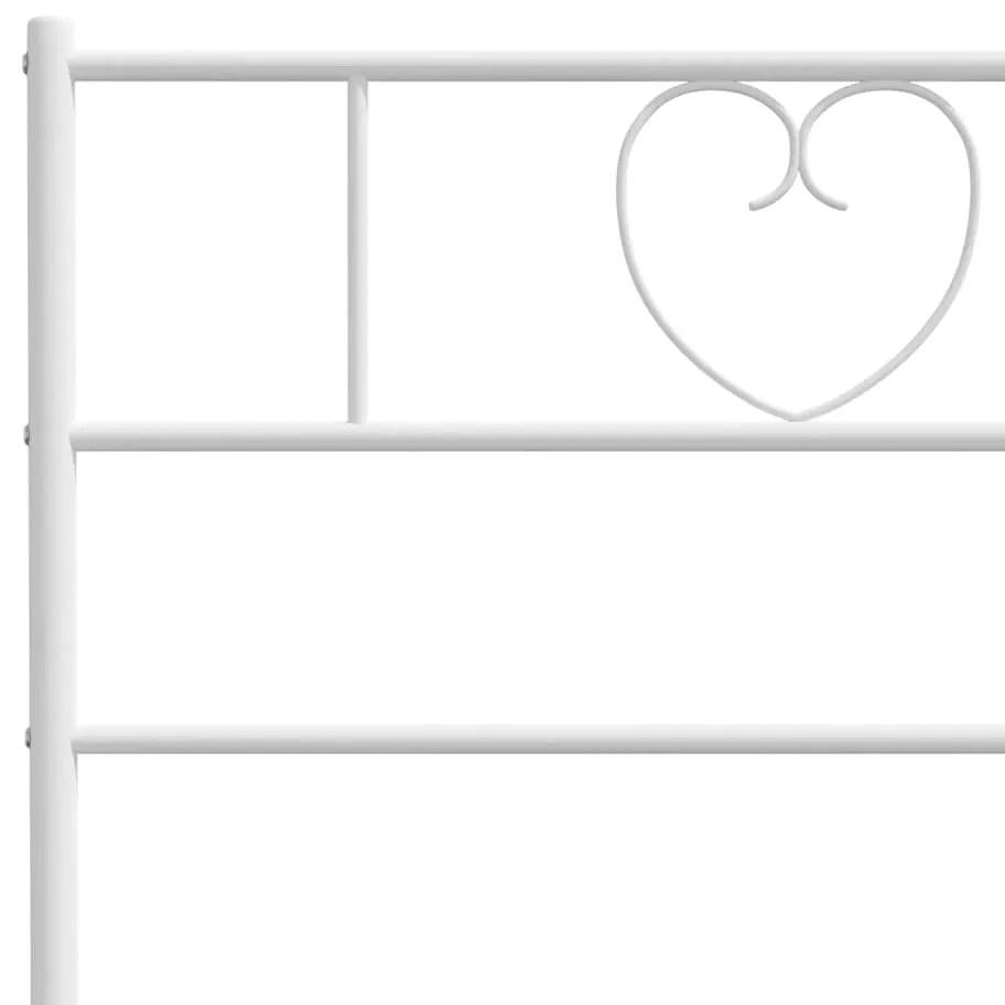 Estrutura de cama com cabeceira 183x213 cm metal branco