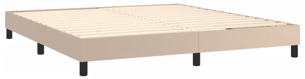 Estrutura de cama 160x200 cm couro artificial cappuccino