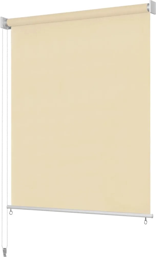 vidaXL Estore de rolo para exterior 120x230 cm creme