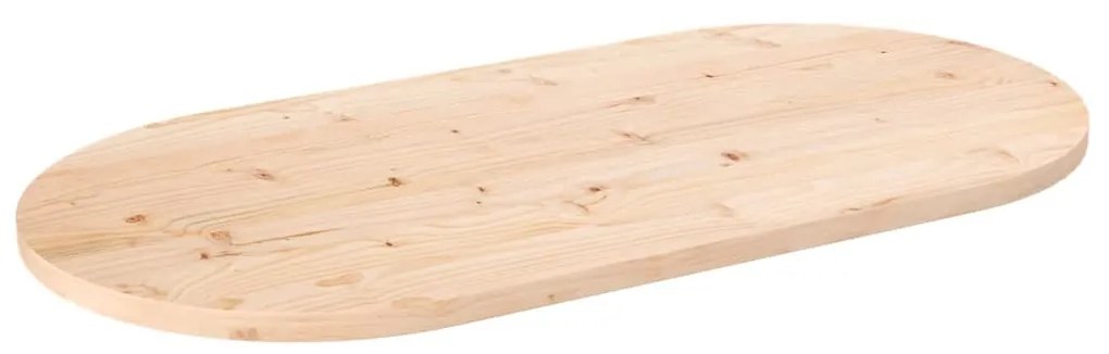 vidaXL Tampo de mesa oval 100x50x2,5 cm madeira de pinho maciça
