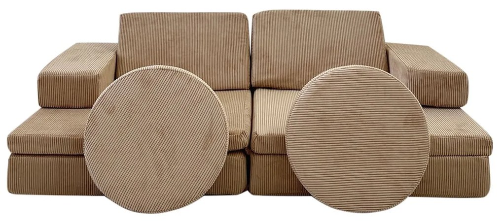 Sofá-Cama 2 Lugares Puzzle – Camel – 140 cm