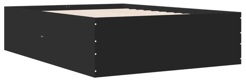 Estrutura de cama 120x190 cm derivados de madeira preto