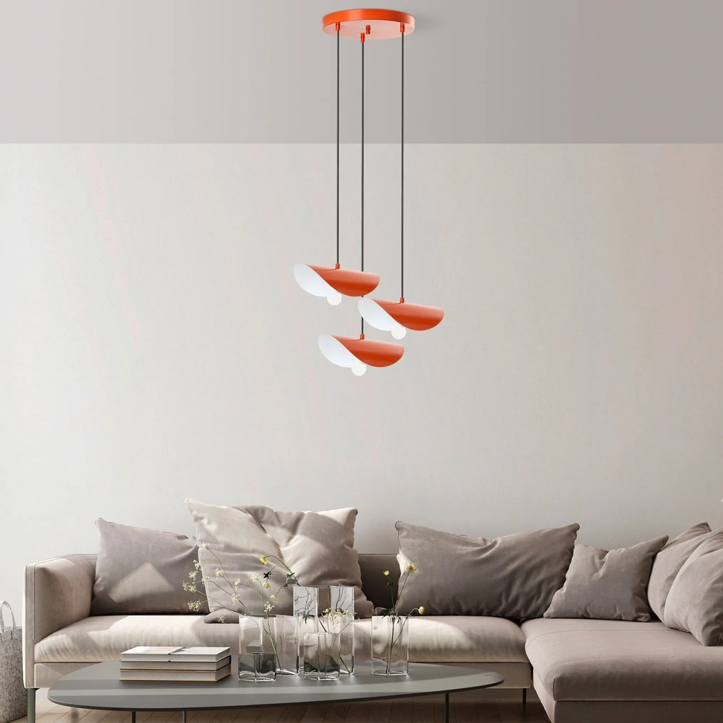 Chandelier Eger – Laranja – Diâmetro 50 cm