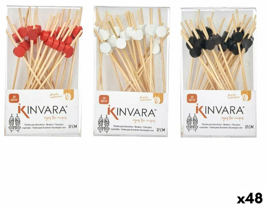 Palitos de Bambu Conjunto Bambu 7 x 3 x 12 cm 12 x 0,5 x 1 cm (48 Unidades)