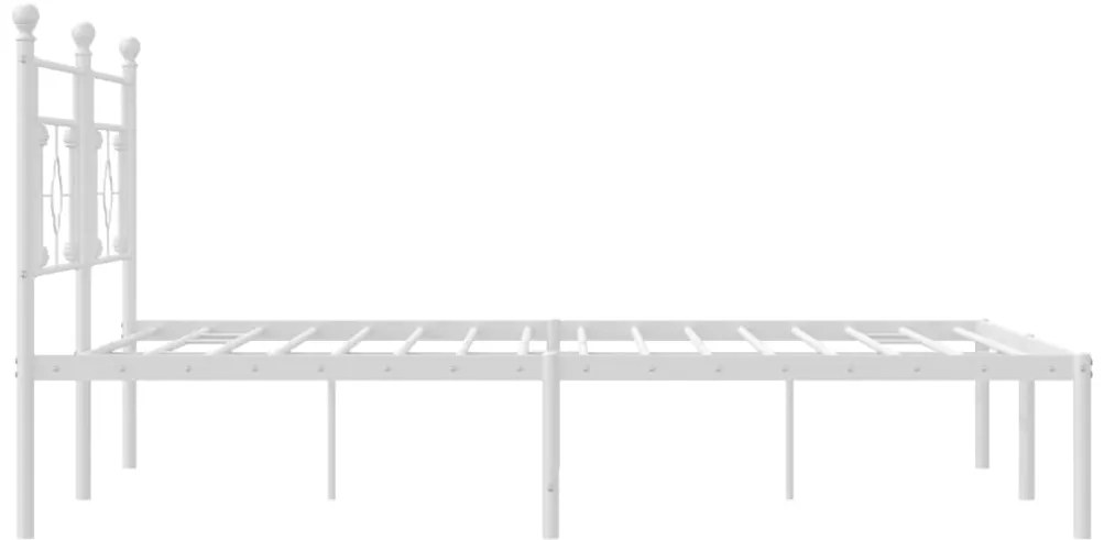 Estrutura de cama com cabeceira 183x213 cm metal branco