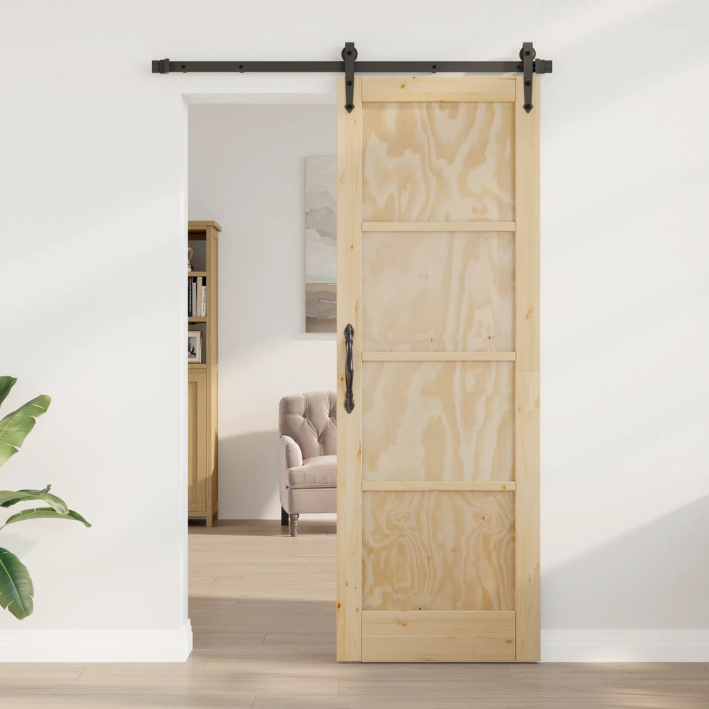 vidaXL Porta Interior "ORKDAL" 73,5x211x4 cm Madeira Sólida de Pinho