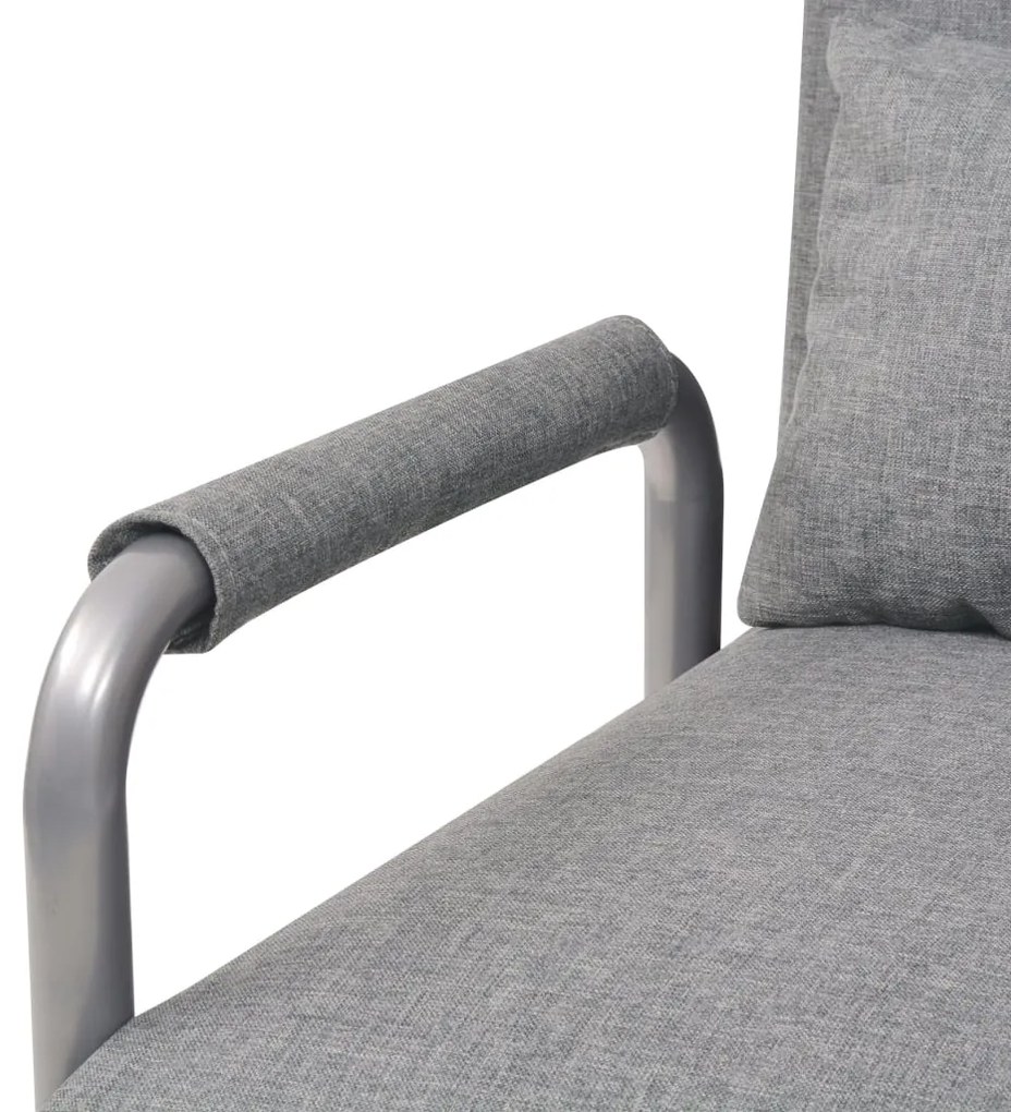 Poltrona/Cama Giratória em Tecido - Cinzento-Claro - Design Moderno