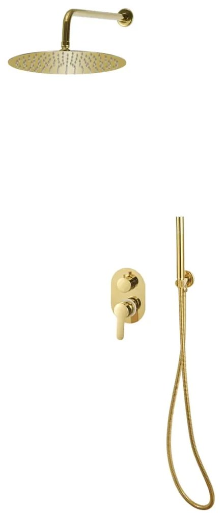 147722 vidaXL Sistema de duche em aço inoxidável 201 dourado