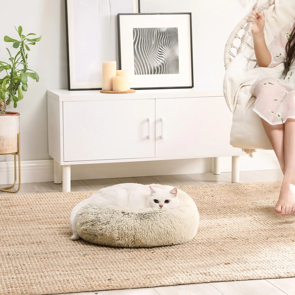 Cama para cães Ø 50 cm com estofamento macio cáqui