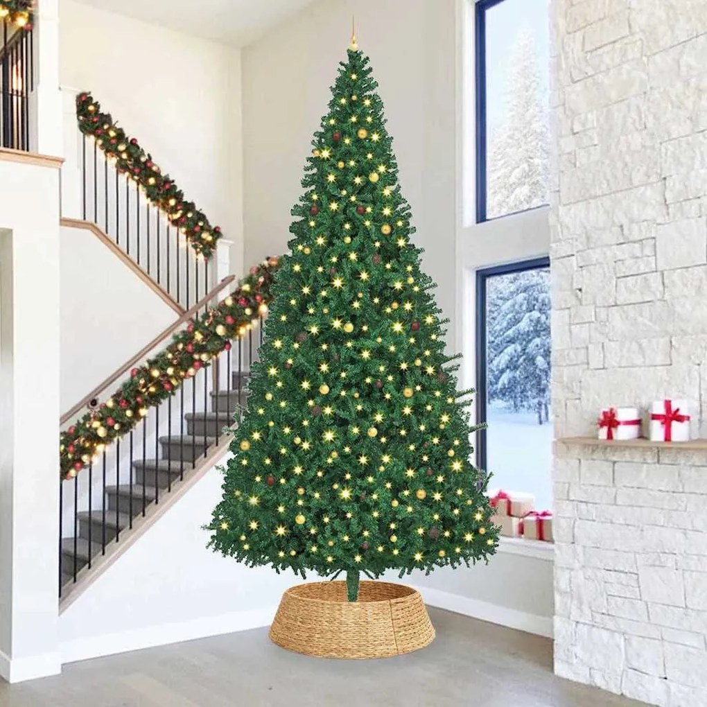 vidaXL Collar para Árvore de Natal Castanho 105 x 105 x 28 cm