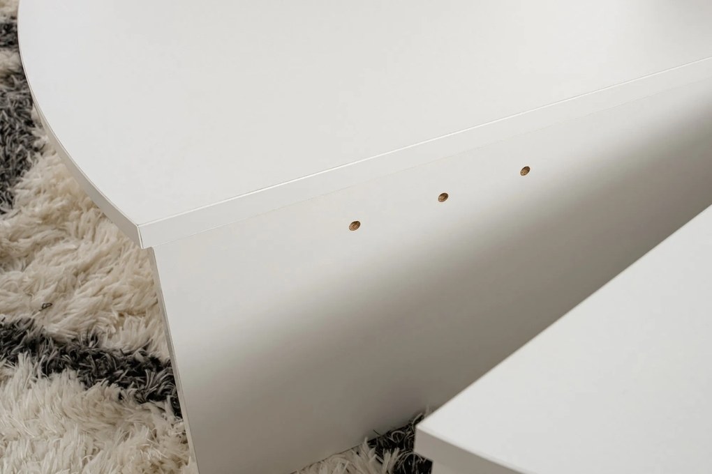 Mesa de Café Orion - Branca - 90x30x60 cm & 85x35x30 cm