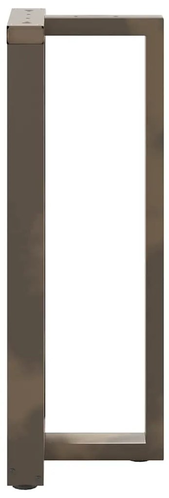 Pés de mesa de bar em forma de T, 2 peças, preto, 50x35x(100-101) cm,