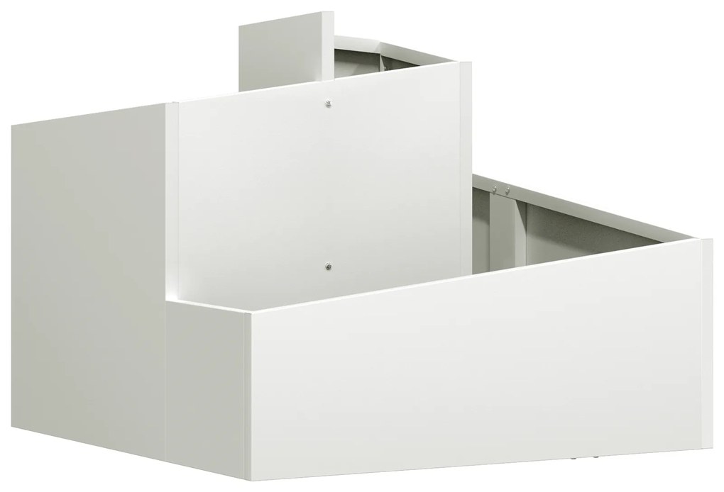 Vaso de Plástico Branco Plástico Médio Inserções Decorativas