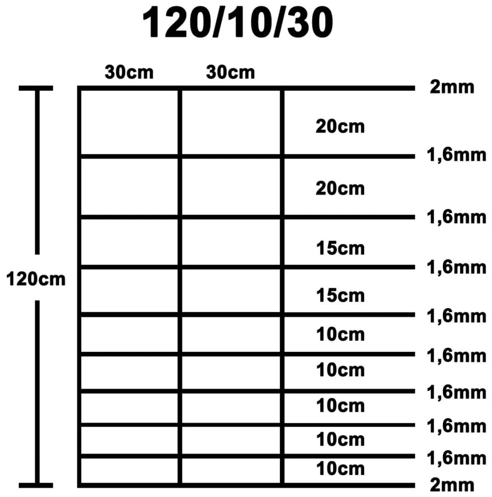 Cerca de jardim 50x1,2 m aço galvanizado prateado