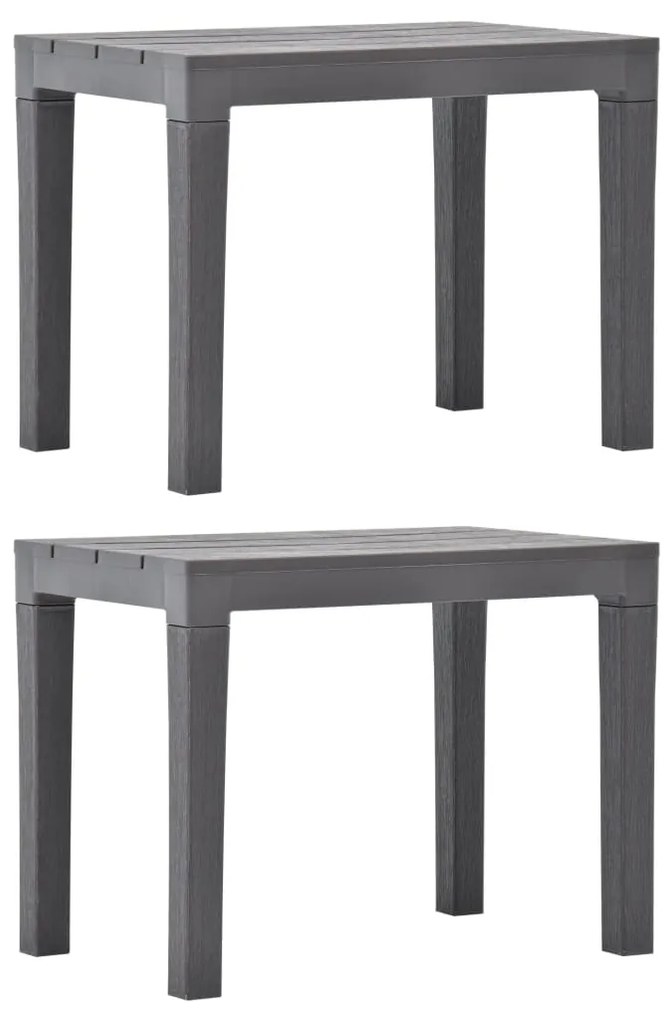 vidaXL Bancos de jardim 2 pcs plástico mocca