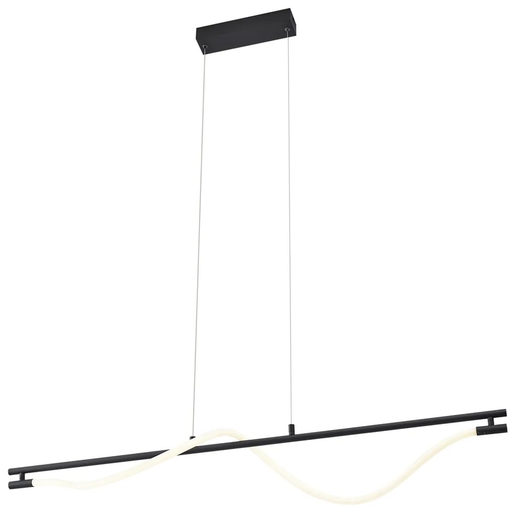 Candeeiro de Teto Suspenso Moderno Preto Incl. LED Regulável em 3 Níveis - Twirl