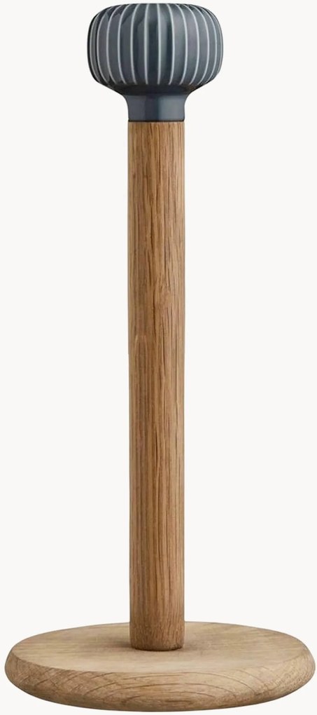 Suporte para rolos de cozinha em madeira de carvalho artesanal Hammershøi