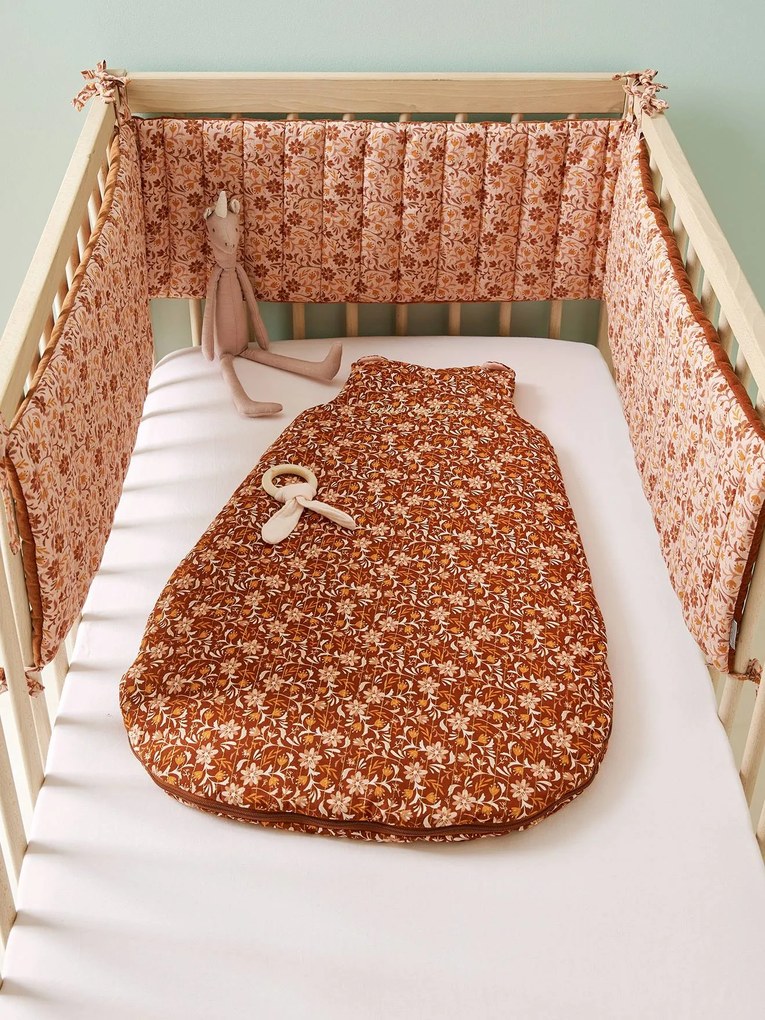 Saco de bebé sem mangas, Bebé Boémio castanho medio estampado
