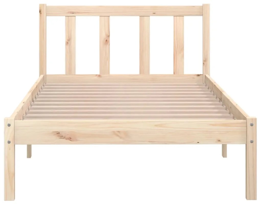 Estrutura de cama 100x200 cm madeira pinho maciço