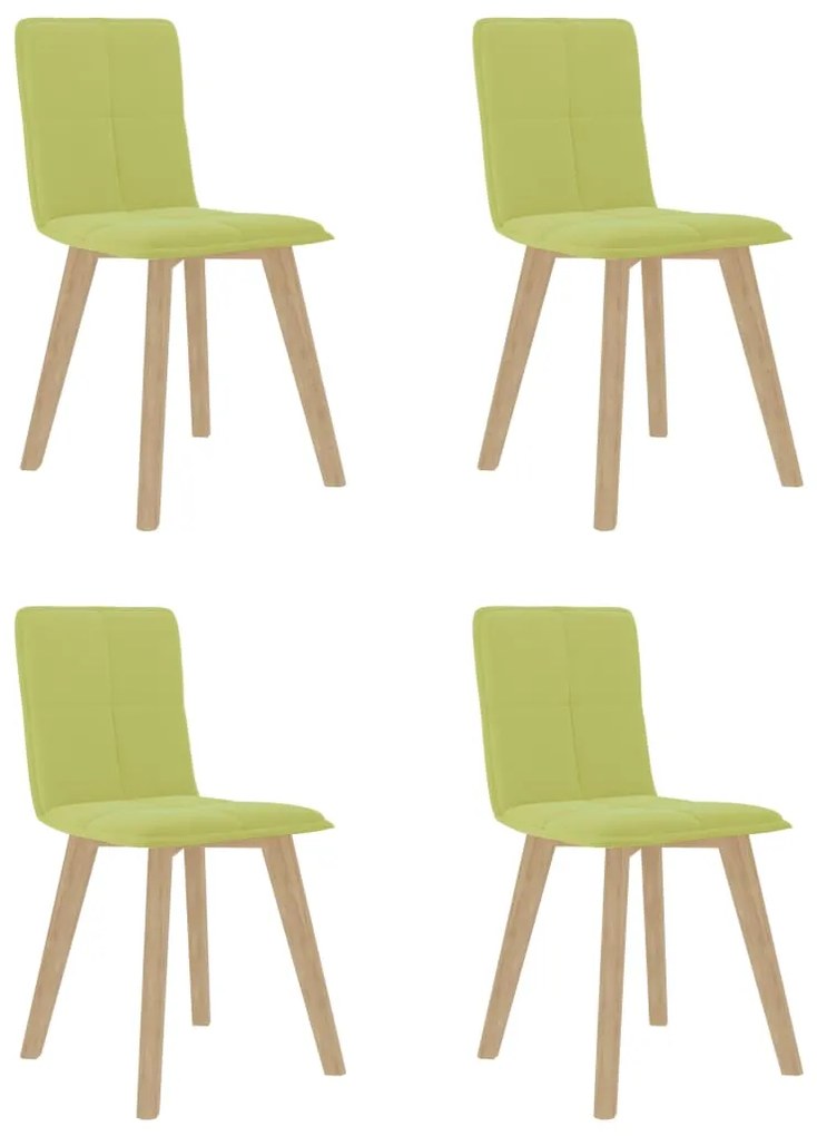 vidaXL Cadeiras de jantar 4 pcs tecido verde
