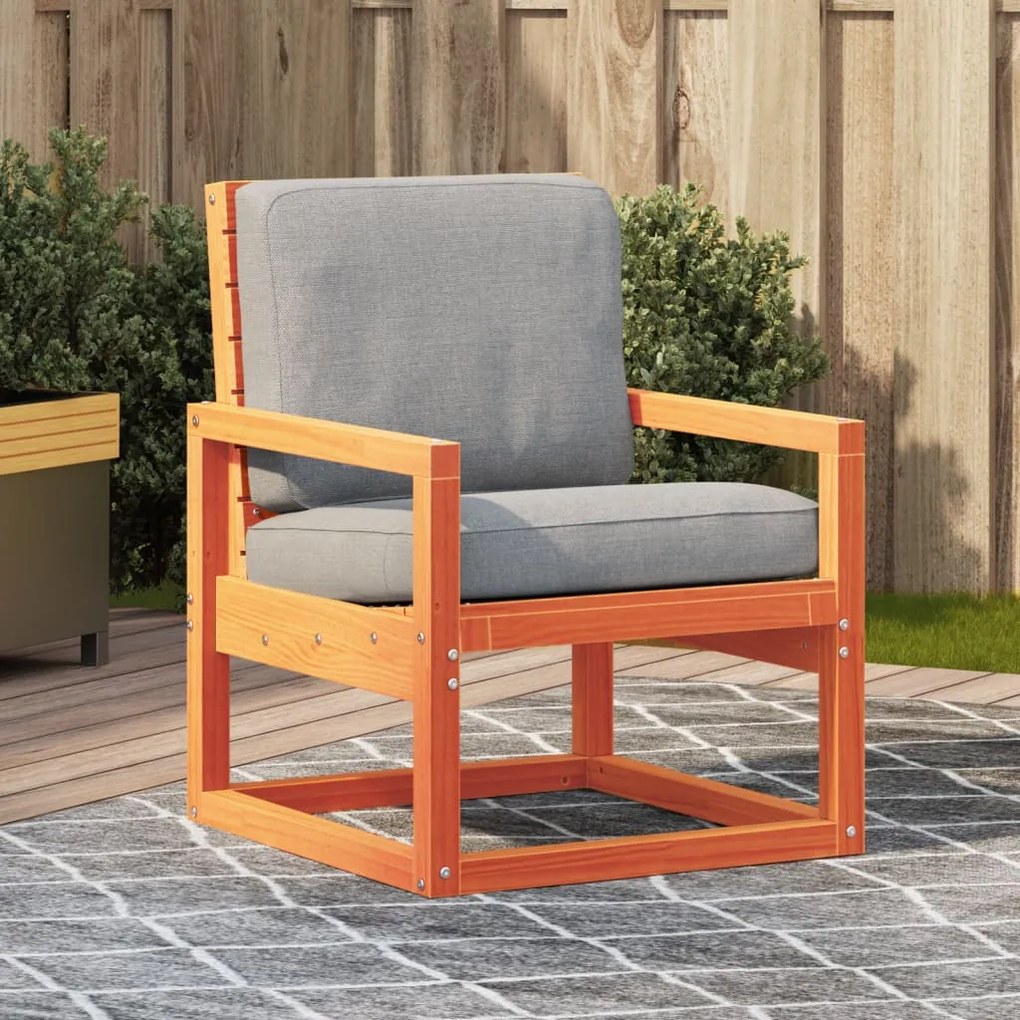 vidaXL Cadeira de jardim 57,5x63x76 cm pinho maciço castanho-mel