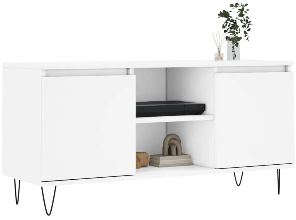 Móvel de TV 104x35x50 cm derivados de madeira branco