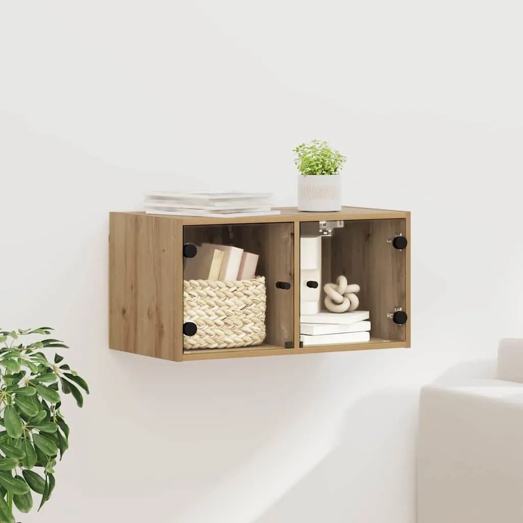 vidaXL Armário de Parede Carvalho Artesanal 68 x 37 x 35 cm