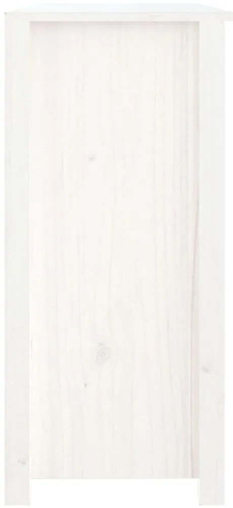 Aparador 100x35x74 cm madeira de pinho maciça branco