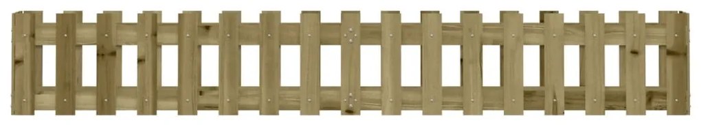 Canteiro elevado c/ design cerca 200x30x30 cm pinho impregnado
