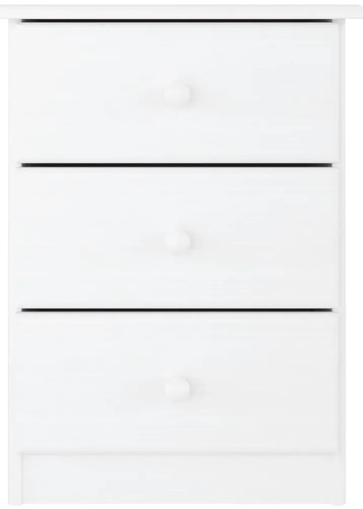 Mesa de cabeceira ALTA 41x35x55,5 cm pinho maciço branco