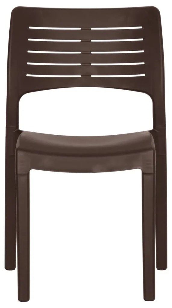 Cadeiras de jardim 2 pcs polipropileno cor moca