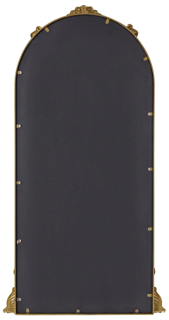 Espelho de parede com forma de janela em metal dourado 66 x 124 cm NOIDAN Beliani