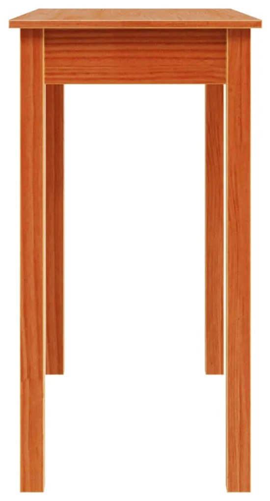 Mesa consola 80x40x75 cm madeira de pinho maciça castanho mel