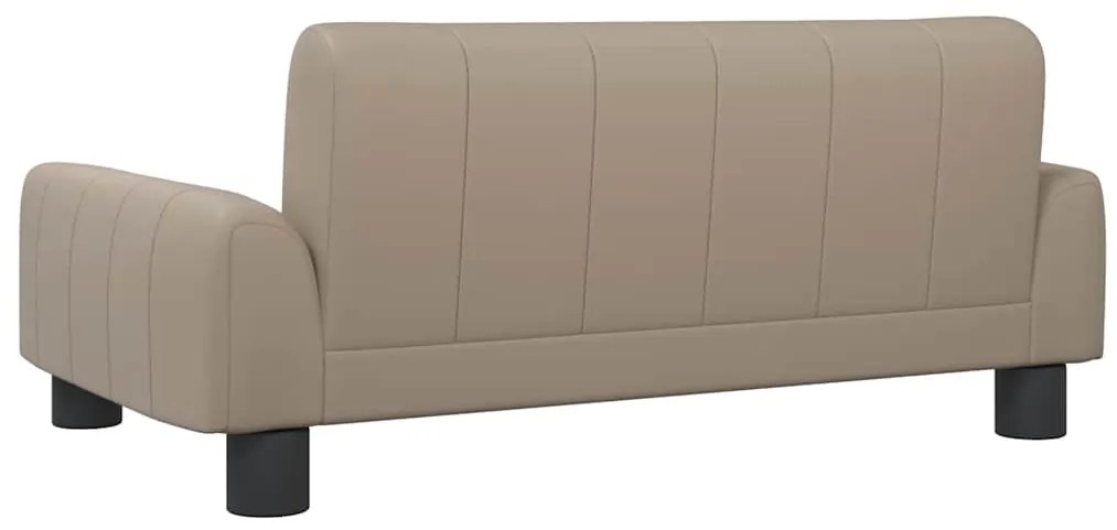Cama para cães 70x45x30 cm couro artificial cappuccino
