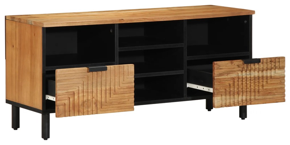 Estante para TV vidaXL 100x33,5x46 cm Madeira Sólida de Acácia