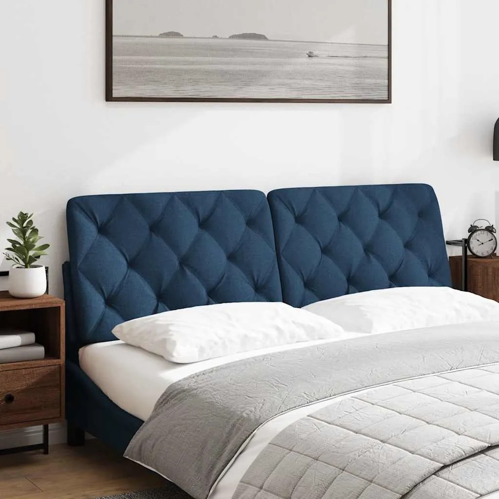 Almofadão de cabeceira 160 cm tecido azul