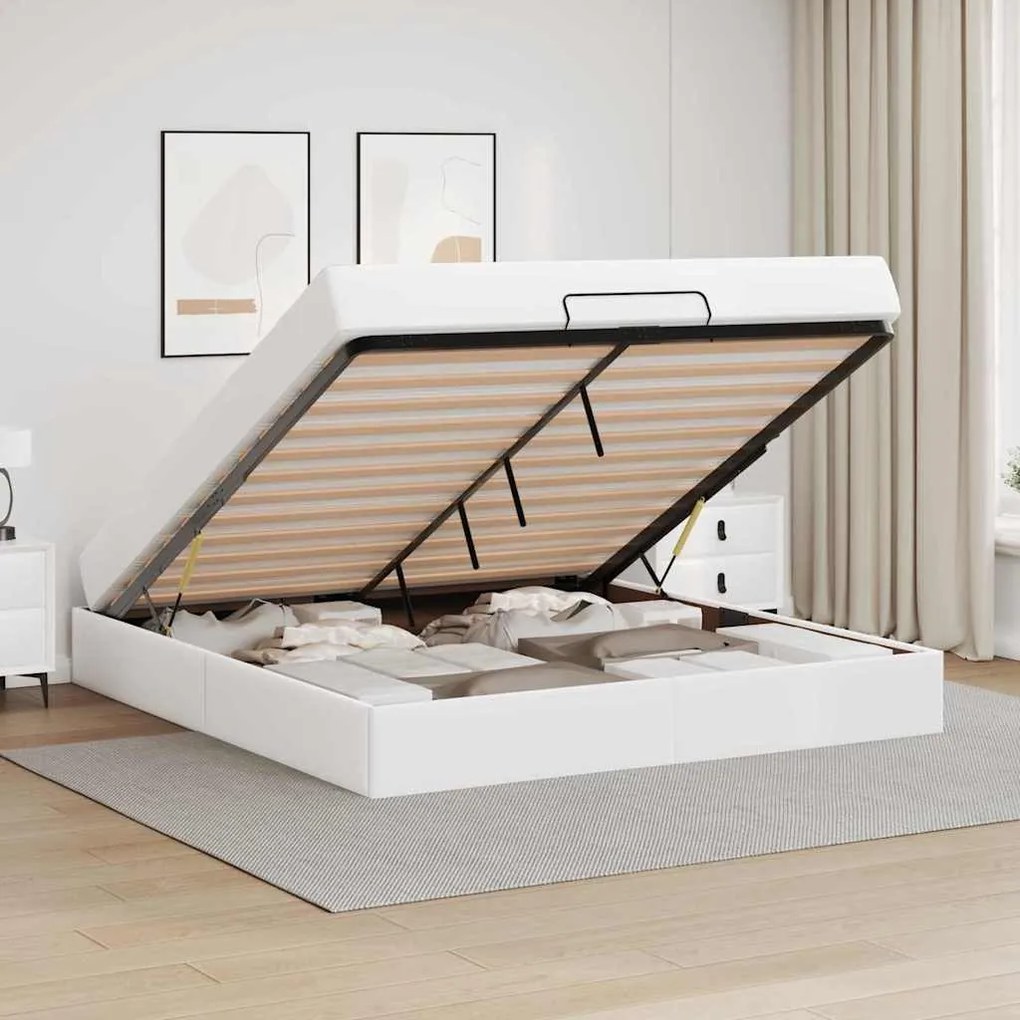 Estrutura de cama com colchão Outros Branco Puro 160 x 200 cm