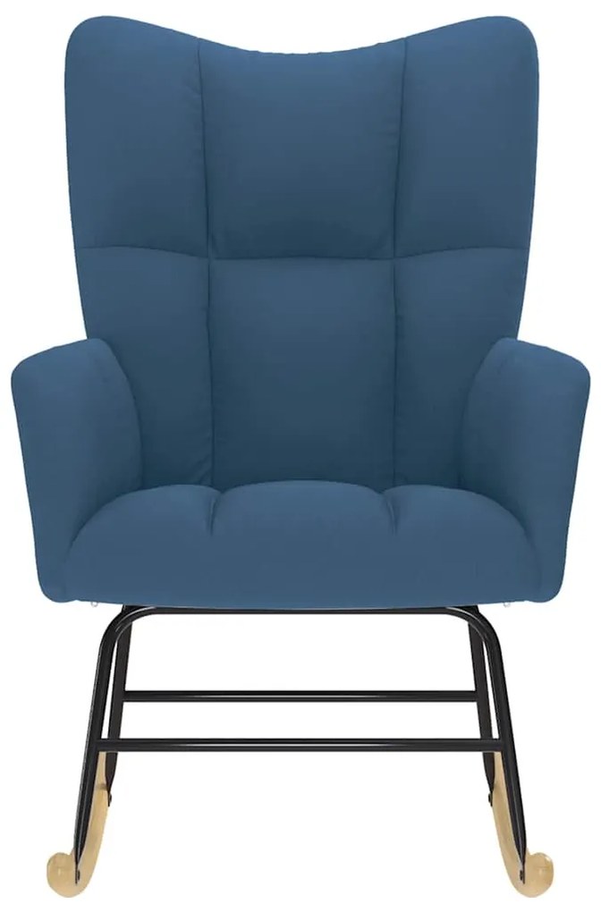 Cadeira de baloiço tecido azul