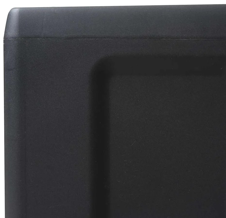 Armário arrumação para jardim c/ 3 prateleiras preto e cinzento